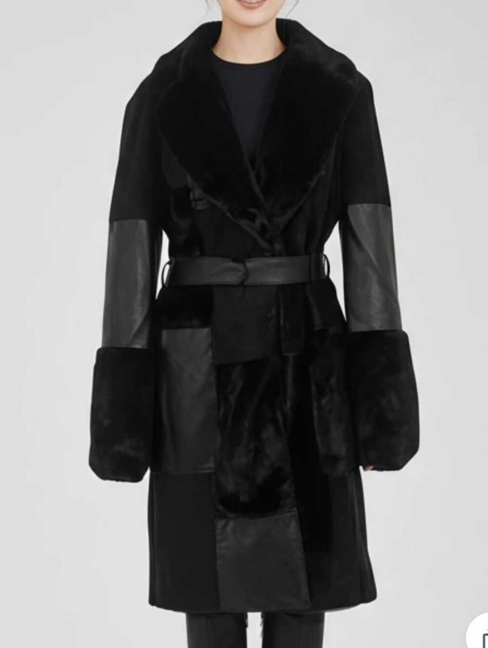 In The Twilight Faux Fur Patchwork Coat